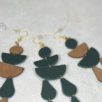Leather Drop Earrings: Long Teardrop Dangle, Custom Jewelry